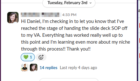 Customer testimonial screenshot - 5-star review praising The Marketing Vault AI marketing tools for delivering real results